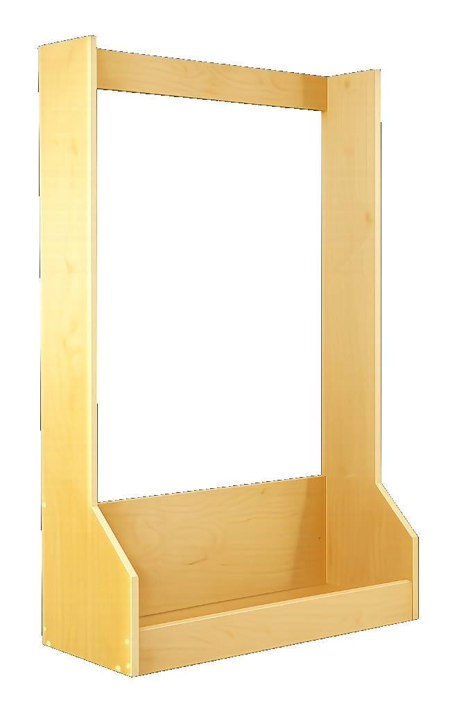 Wood stick rack for locker rooms